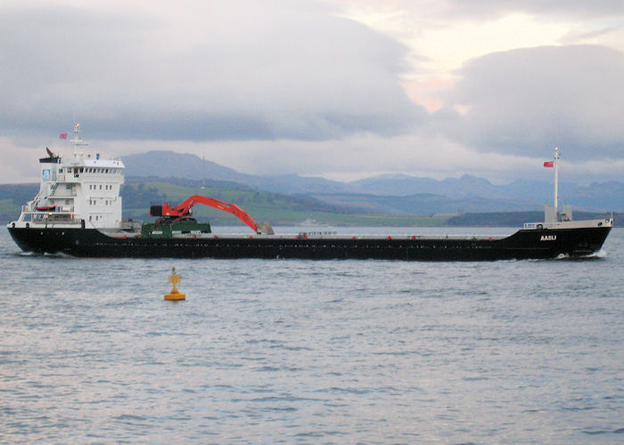 Photograph of the vessel  Aasli pictured passing Greenock on 22nd November 2010