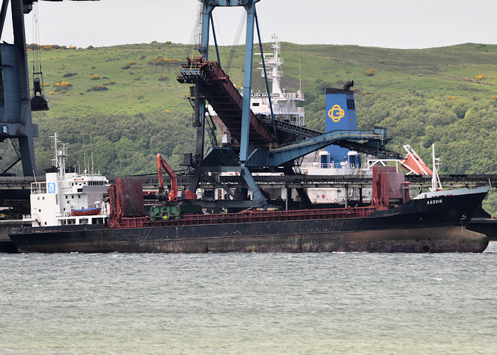 Photograph of the vessel  Aasvik pictured at Hunterston on 2nd June 2012