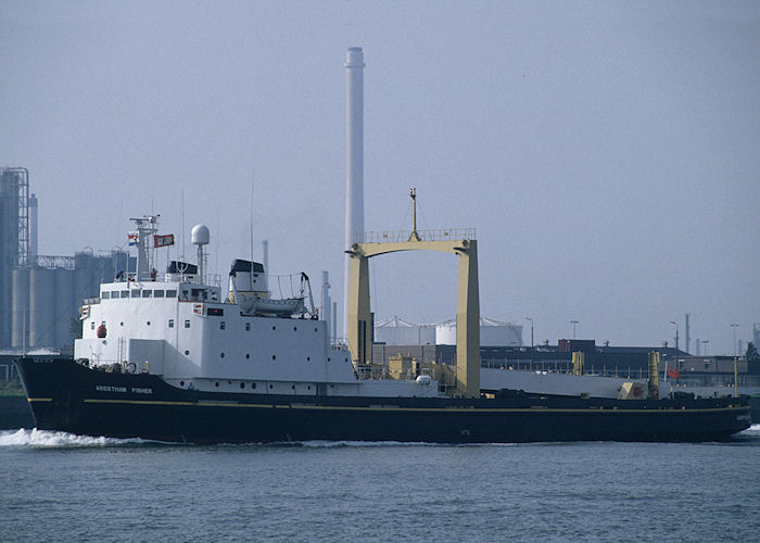 Photograph of the vessel  Aberthaw Fisher pictured on the Nieuwe Maas at Rotterdam on 27th September 1992