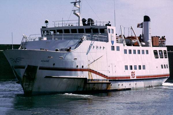 Photograph of the vessel  Acadie pictured at Quiberon on 29th July 1995