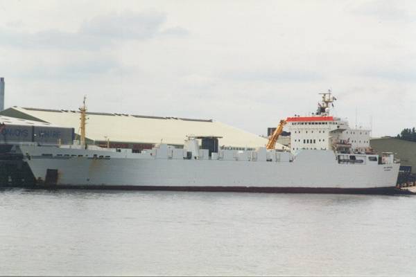 Photograph of the vessel  Ada Gorthon pictured at Convoy's Wharf, Deptford on 10th June 1996