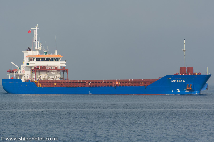Photograph of the vessel  Adiante pictured passing Greenock on 17th October 2015