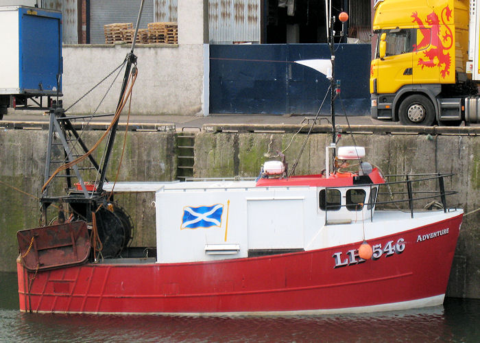 Photograph of the vessel fv Adventure pictured at Eyemouth on 21st March 2010