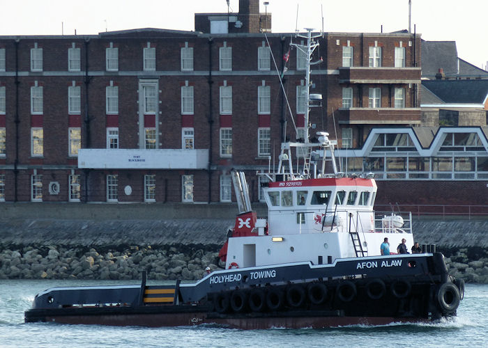 Photograph of the vessel  Afon Alaw pictured arriving in Portsmouth Harbour on 7th June 2013