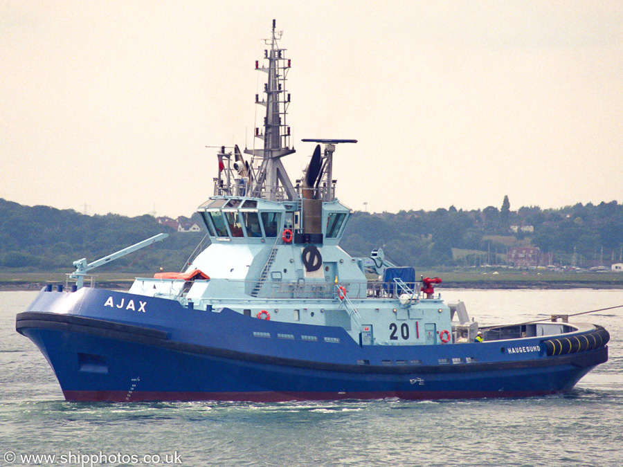 Photograph of the vessel  Ajax pictured at Fawley on 6th July 2002