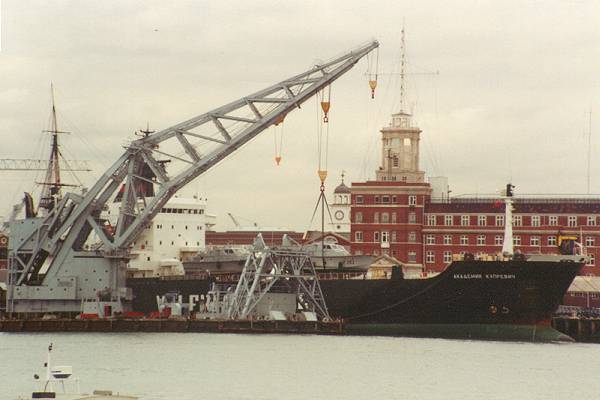 Photograph of the vessel  Akademik Kuprevich pictured in Portsmouth on 24th August 1992