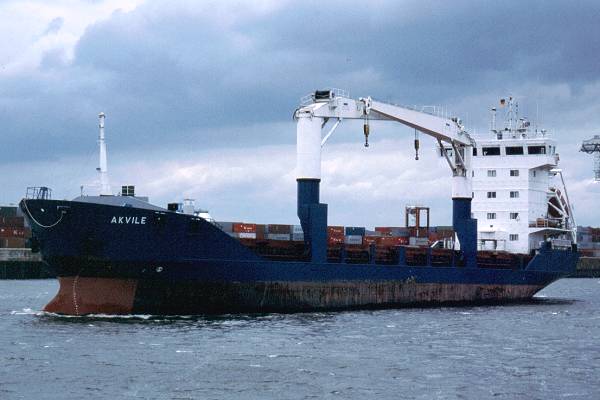 Photograph of the vessel  Akvile pictured in Hamburg on 29th May 2001