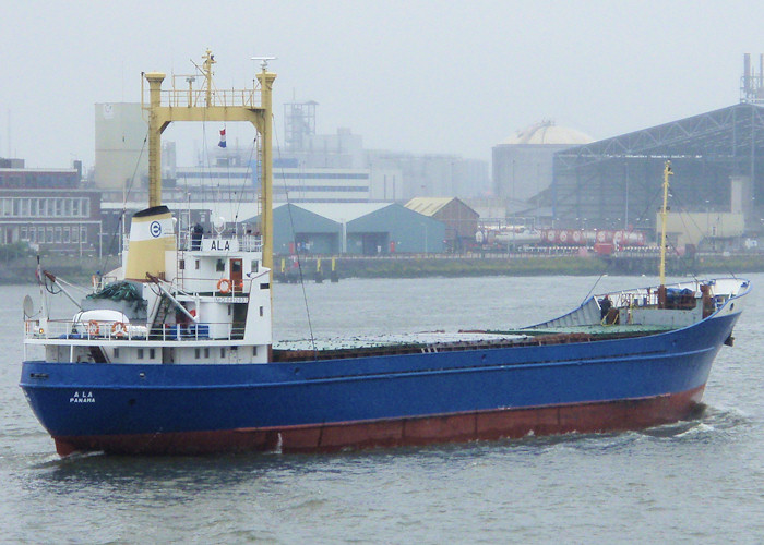 Photograph of the vessel  Ala pictured passing Vlaardingen on 25th June 2011