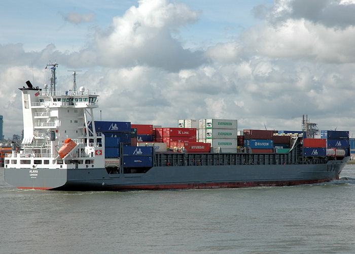 Photograph of the vessel  Alana pictured passing Vlaardingen on 21st June 2010