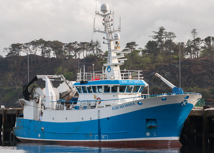 Photograph of the vessel rv Alba Na Mara pictured at Stornoway on 8th May 2014