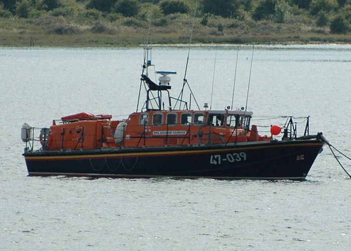 Photograph of the vessel RNLB Alexander Coutanche pictured at Calshot on 14th August 2010