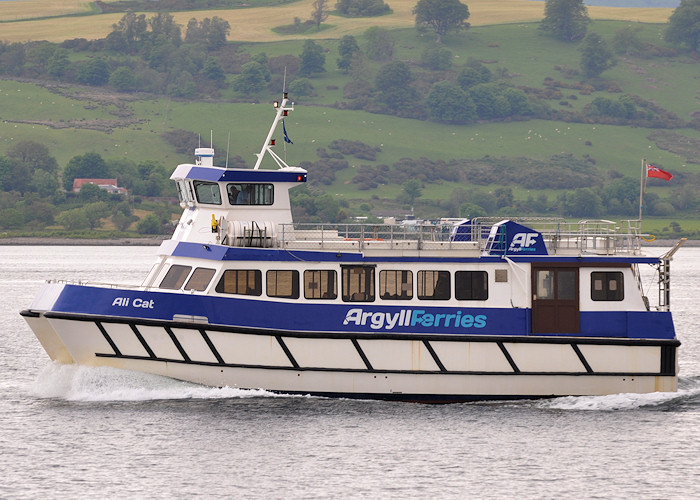 Photograph of the vessel  Ali Cat pictured departing Gourock on 5th June 2012