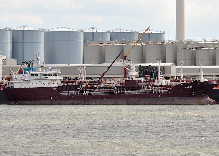 Photograph of the vessel  Alora pictured departing 1e Petroleumhaven, Rotterdam on 23rd June 2012