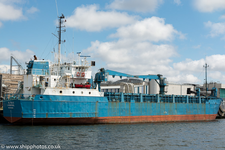 Photograph of the vessel  Altea II pictured in Sandon Half Tide Dock, Liverpool on 25th June 2016