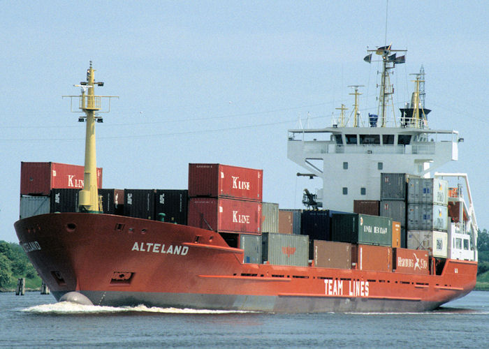 Photograph of the vessel  Alteland pictured passing through Rendsburg on 8th June 1997