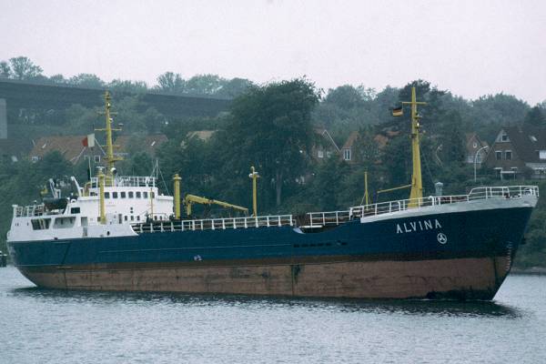 Photograph of the vessel  Alvina pictured at Holtenau on 28th May 1998