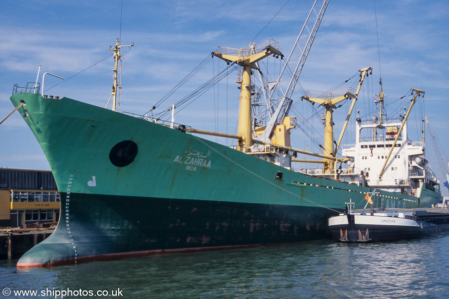 Photograph of the vessel  Al Zahraa pictured in Waalhaven, Rotterdam on 17th June 2002