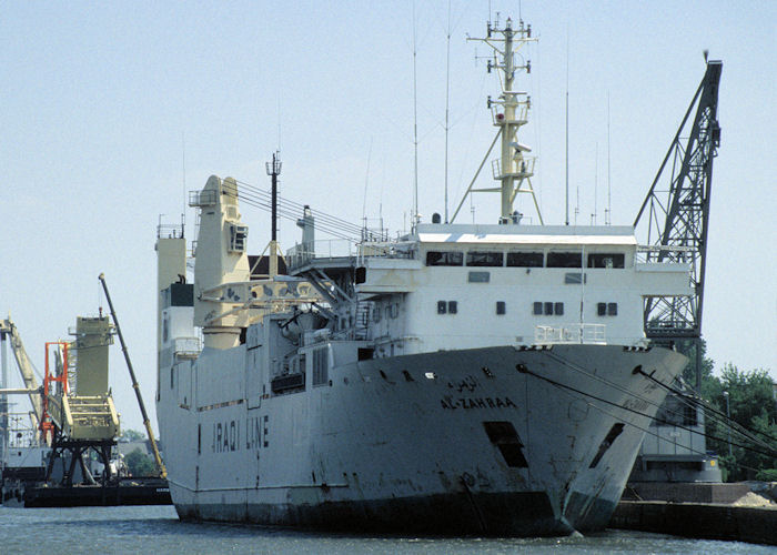 Photograph of the vessel  Al Zahraa pictured laid up at Bremerhaven on 6th June 1997