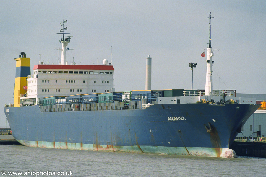 Photograph of the vessel  Amanda pictured at Purfleet on 16th August 2003