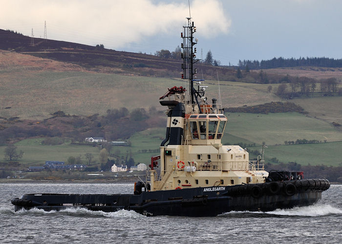 Photograph of the vessel  Anglegarth pictured passing Greenock on 3rd May 2013