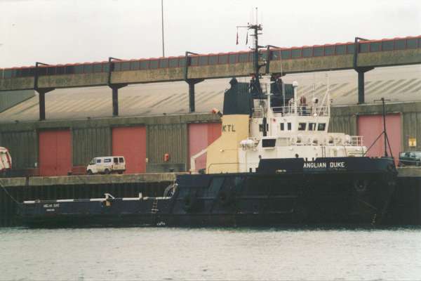 Photograph of the vessel  Anglian Duke pictured at Southampton on 19th January 2000