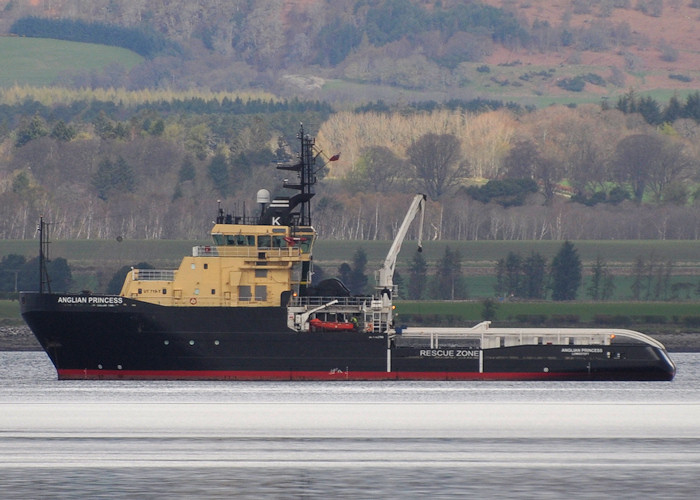 Photograph of the vessel  Anglian Princess pictured in Cromarty Firth on 11th April 2012