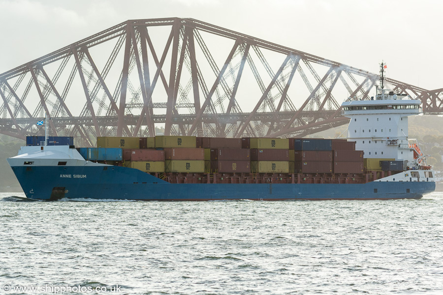 Photograph of the vessel  Anne Sibum pictured on the Firth of Forth on 10th October 2021