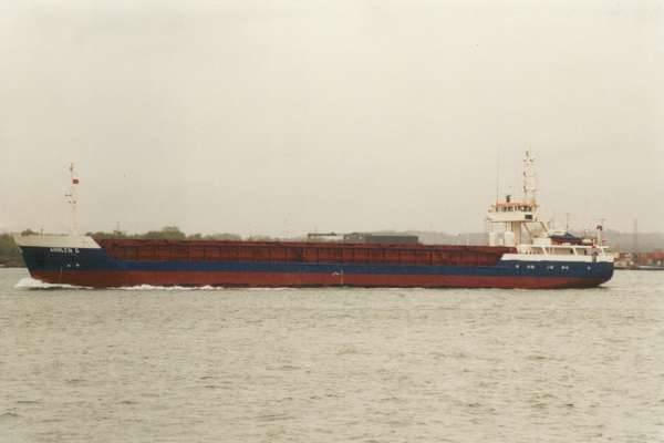 Photograph of the vessel  Annlen G pictured departing Southampton on 23rd April 1998