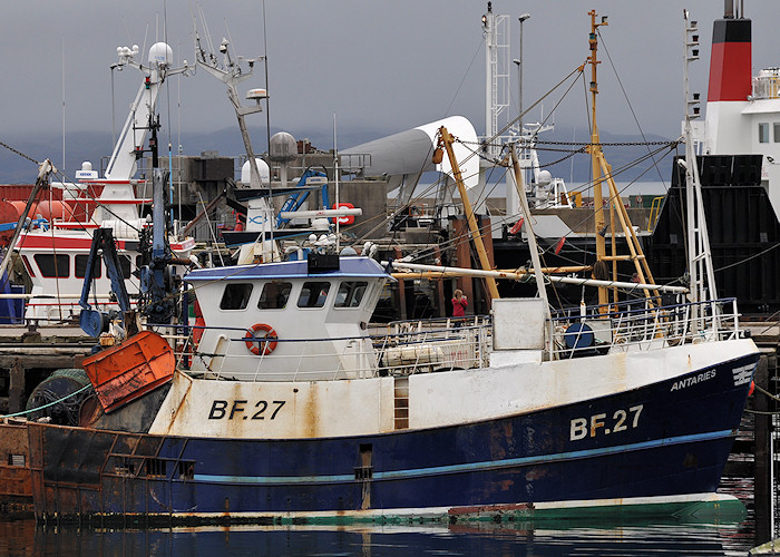 Photograph of the vessel fv Antaries pictured at Mallaig on 7th April 2012