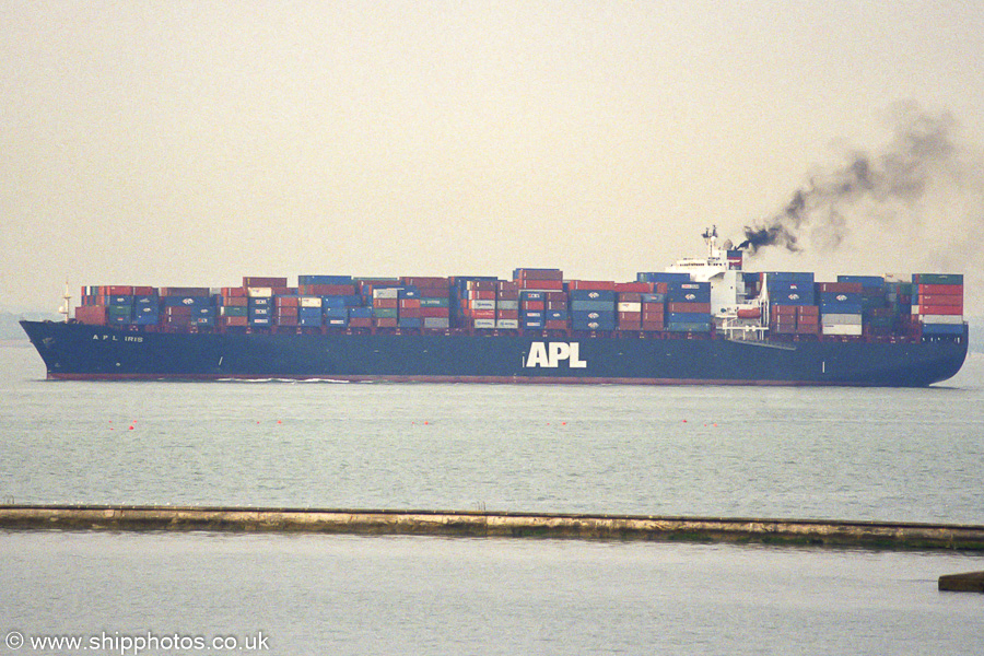 Photograph of the vessel  APL Iris pictured in the Solent on 17th August 2003