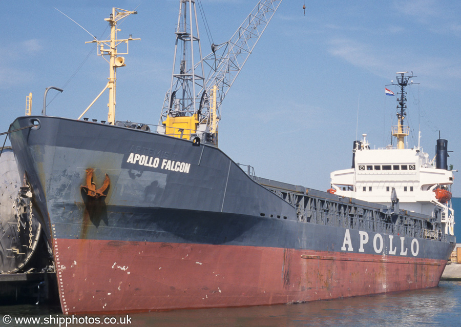 Photograph of the vessel  Apollo Falcon pictured in Merwehaven, Rotterdam on 17th June 2002