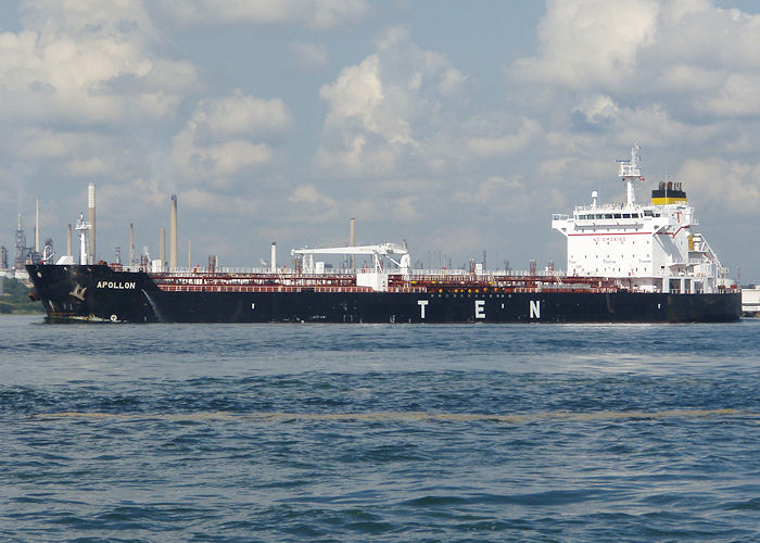 Photograph of the vessel  Apollon pictured departing Fawley on 16th June 2008