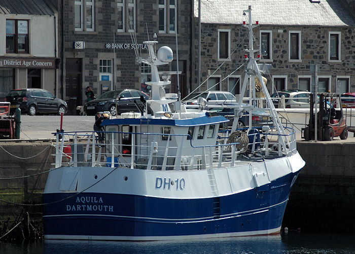 Photograph of the vessel fv Aquila pictured at Macduff on 28th April 2011