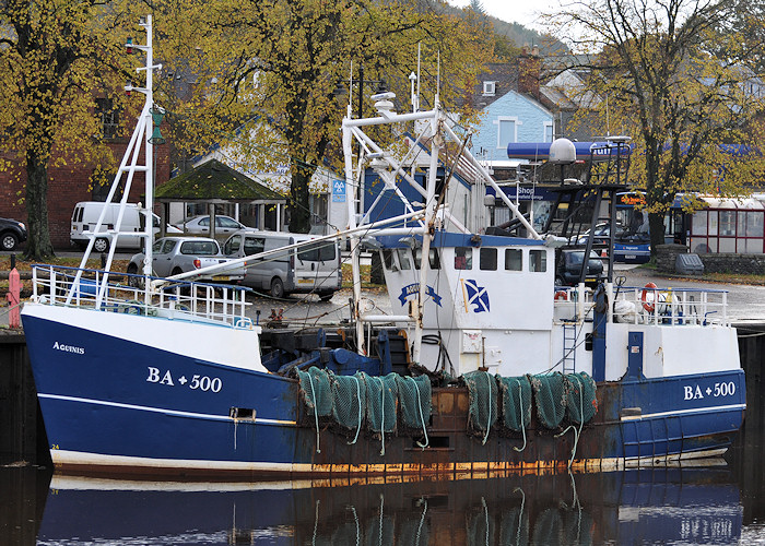 Photograph of the vessel fv Aquinis pictured at Kirkcudbright on 19th October 2012