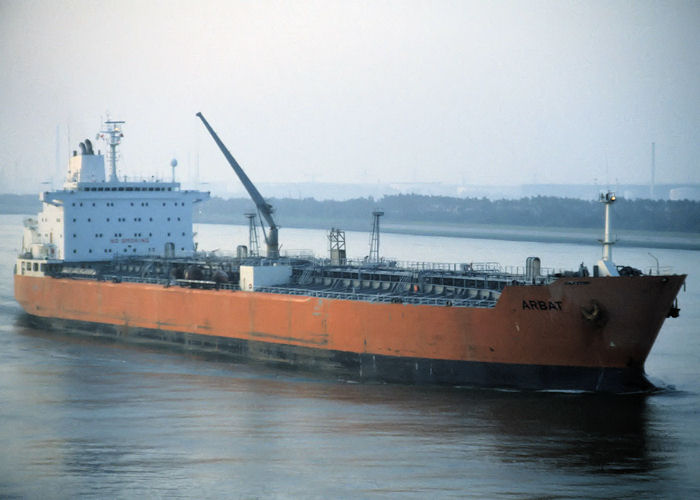 Photograph of the vessel  Arbat pictured passing Hoek van Holland on 27th September 1992