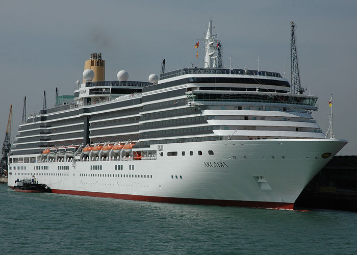 Photograph of the vessel  Arcadia pictured in Southampton on 22nd April 2006