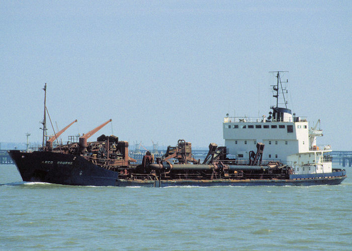 Photograph of the vessel  Arco Bourne pictured on the River Thames on 16th May 1998