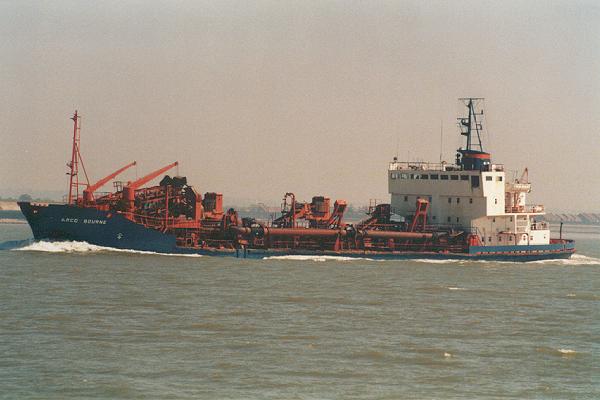 Photograph of the vessel  Arco Bourne pictured on the River Thames on 12th May 2001