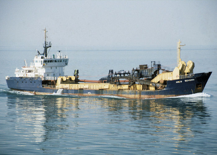 Photograph of the vessel  Arco Severn pictured in the Solent on 12th July 1990
