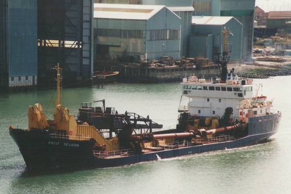 Photograph of the vessel  Arco Severn pictured arriving in Southampton on 19th March 1998