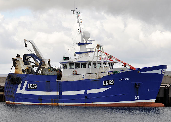 Photograph of the vessel fv Arcturus pictured at Symbister on 12th May 2013