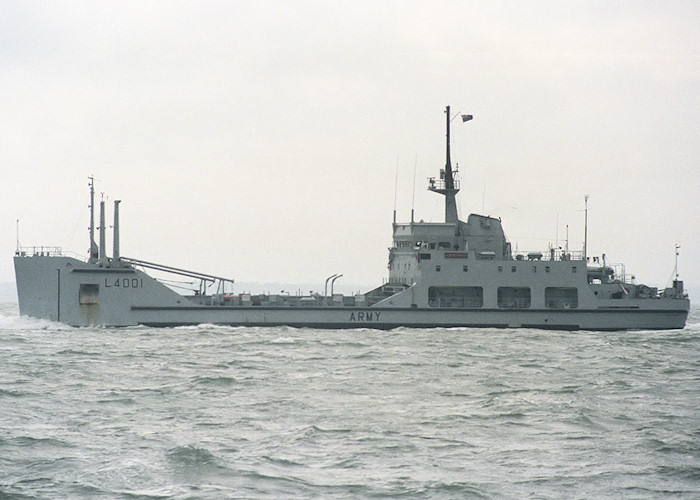 Photograph of the vessel HMAV Ardennes pictured departing Portsmouth Harbour on 10th July 1988