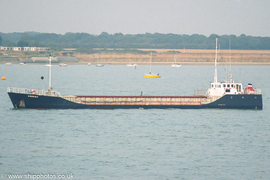 Photograph of the vessel  Ardent pictured on Southampton Water on 17th August 2003