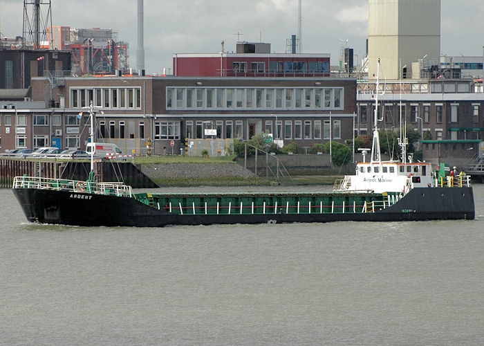 Photograph of the vessel  Ardent pictured passing Vlaardingen on 21st June 2010