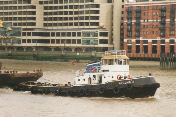 Photograph of the vessel  Argonaut pictured in London on 26th March 1997