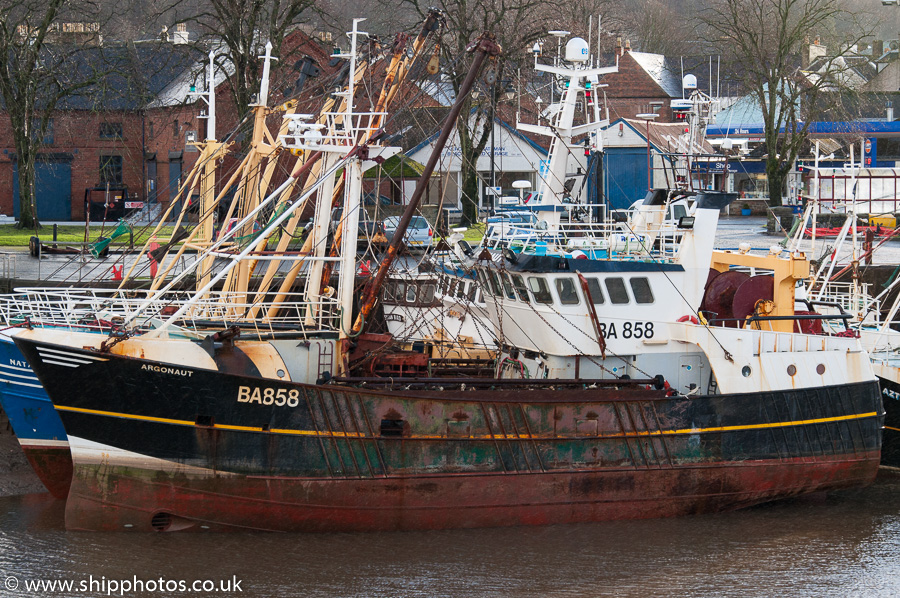 Photograph of the vessel fv Argonaut pictured at Kirkcudbright on 25th January 2014