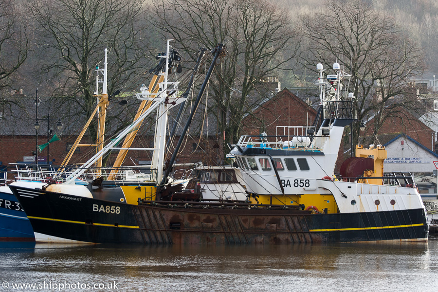 Photograph of the vessel fv Argonaut pictured at Kirkcudbright on 24th January 2015