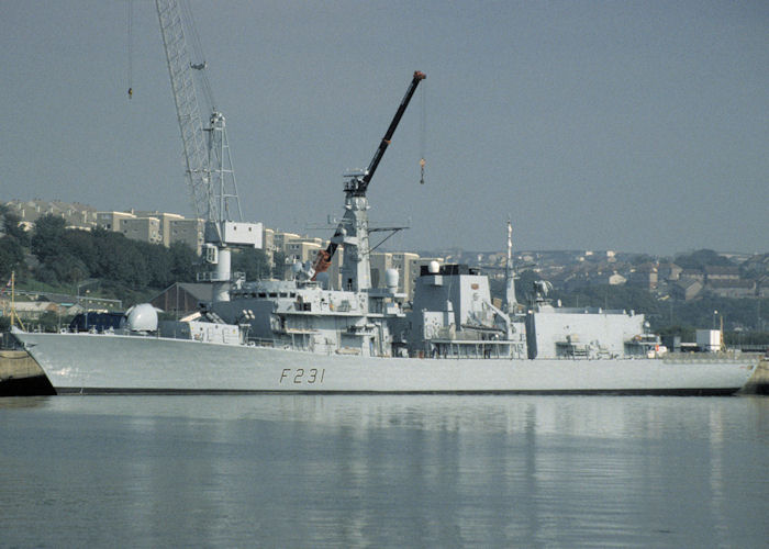 Photograph of the vessel HMS Argyll pictured in Devonport Naval Base on 27th September 1997
