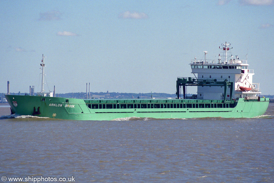 Photograph of the vessel  Arklow Brook pictured on the River Thames on 31st August 2002