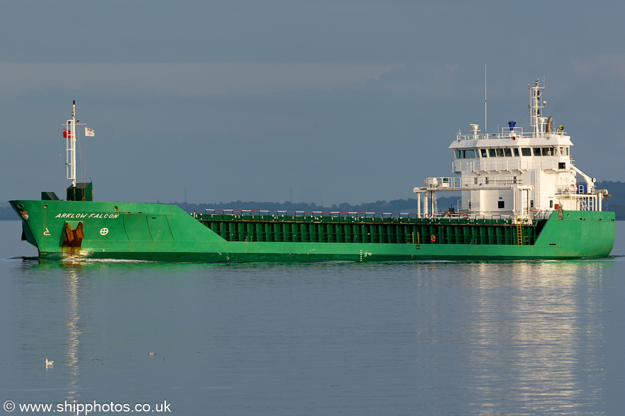 Photograph of the vessel  Arklow Falcon pictured passing Greenock on 29th September 2022